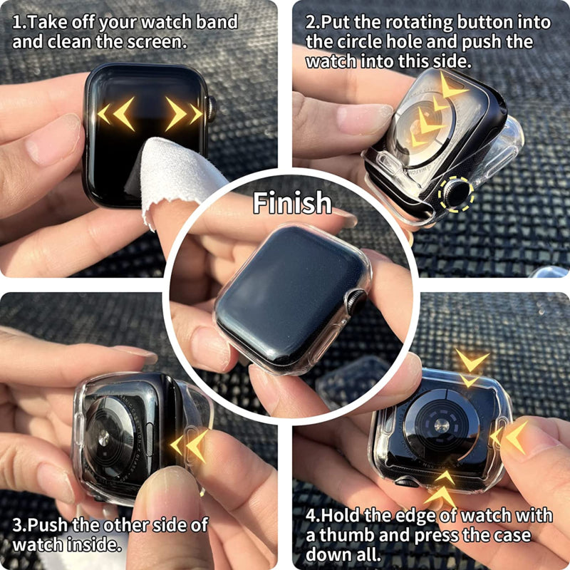 Apple Watch 7/8/9 transparant TPU hoesje