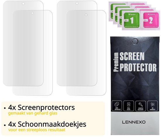 Lennexo Tempered Glass Screenprotector Geschikt Voor Samsung Galaxy S24 FE