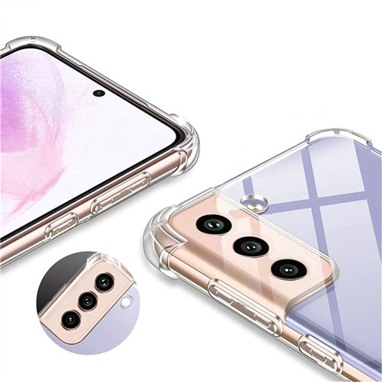 Anti-Shock Hoesje met 2x Screenprotector voor Samsung S21