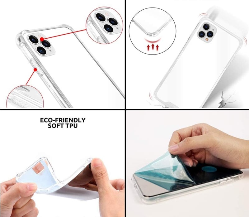 iPhone 12 / 12 Pro TPU Air Cushion spiegel hoesje
