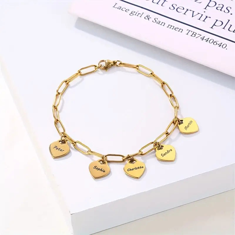HeartHaven gepersonaliseerde hartjes armband