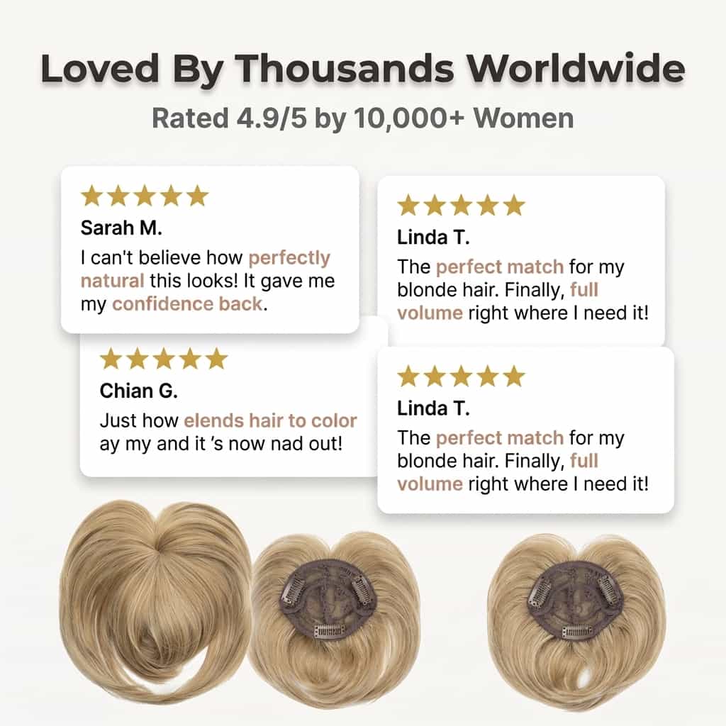 Seamless haar topper clip