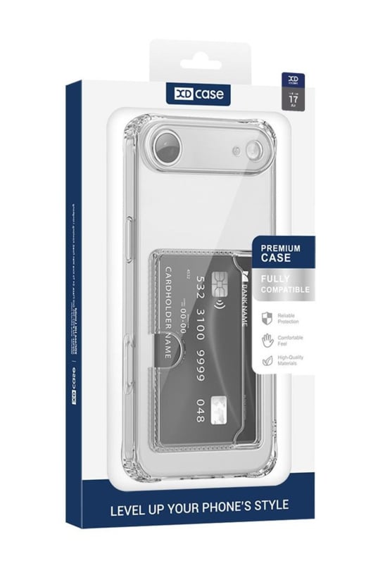 iPhone Air transparant TPU hoesje met pasjeshouder