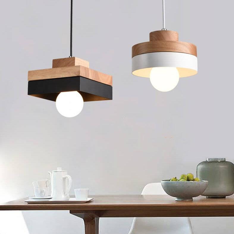 Lumio moderne hanglamp van metaal en hout