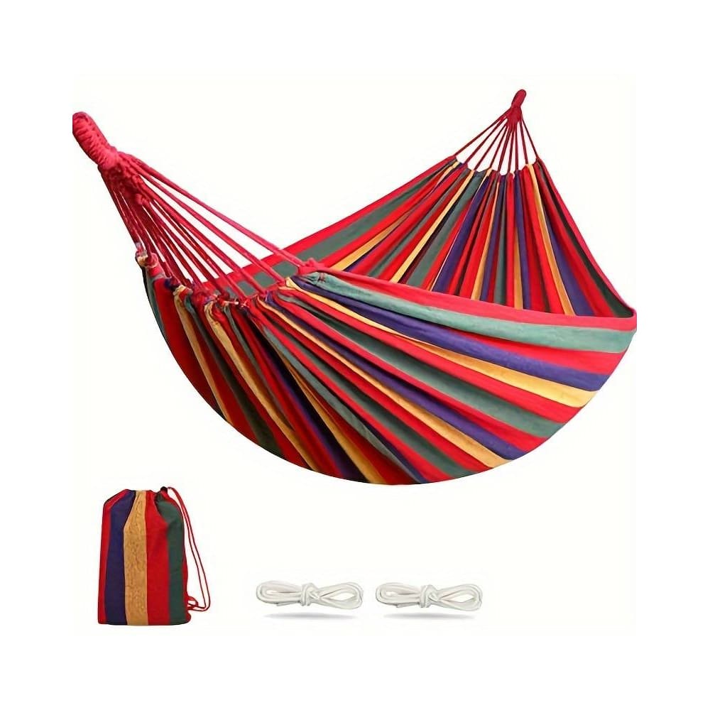 Draagbare canvas camping hangmat