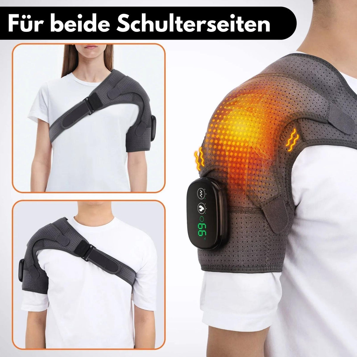 ThermoFlex Pro draagbaar schoudermassageapparaat