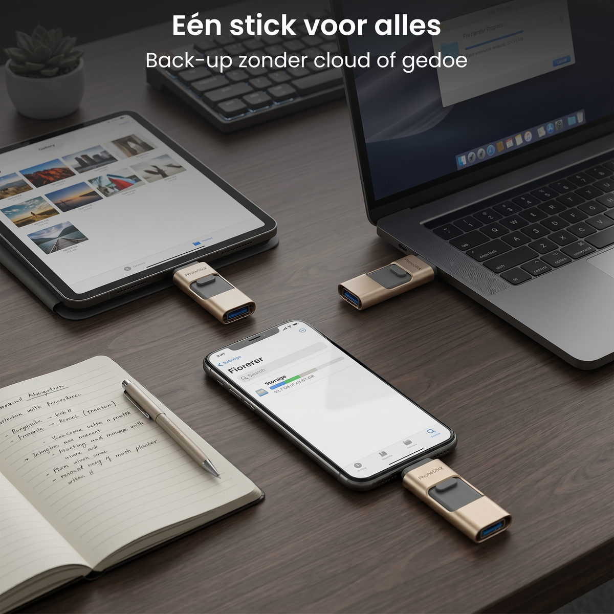 PhoneStick universele back-up drive