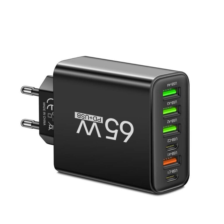 PowerMax 65W 6-in-1 snelle oplader