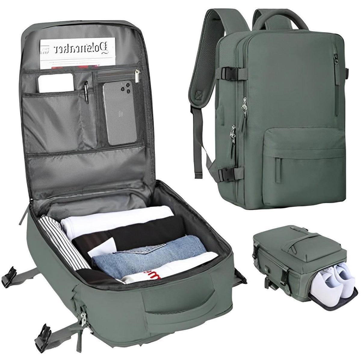 Navando clamshell reisrugzak handbagage