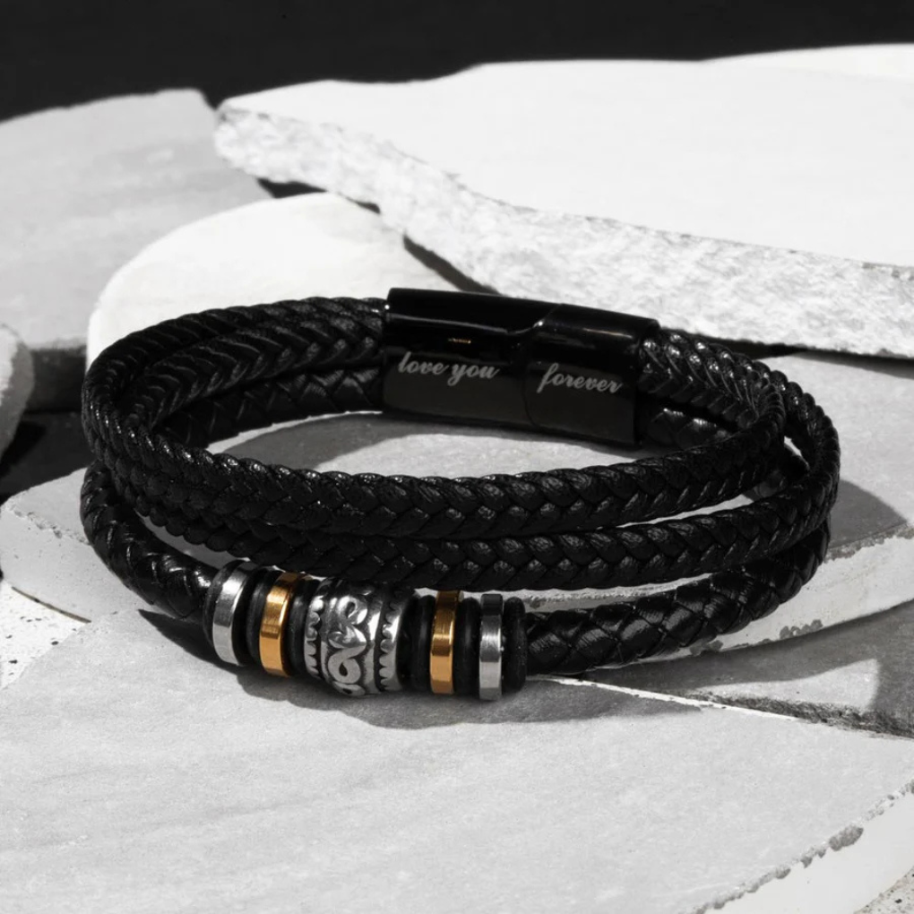 Sleek geweven herenarmband