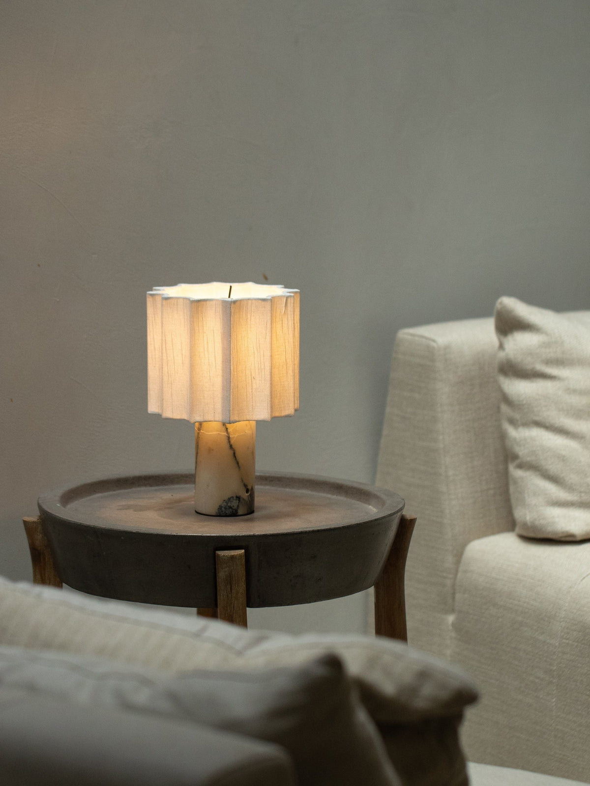 Luxe oplaadbare marmeren tafellamp