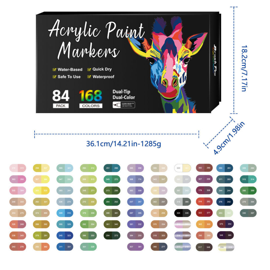 Dubbelzijdige Acrylmarker Tweekleurige Tekenstift