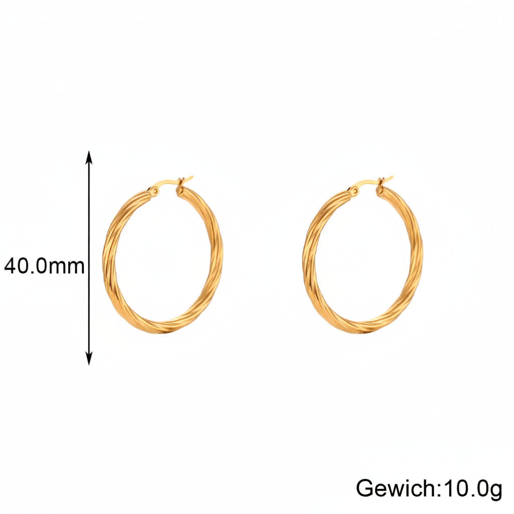 Comodos gedraaide C-vormige oorringen