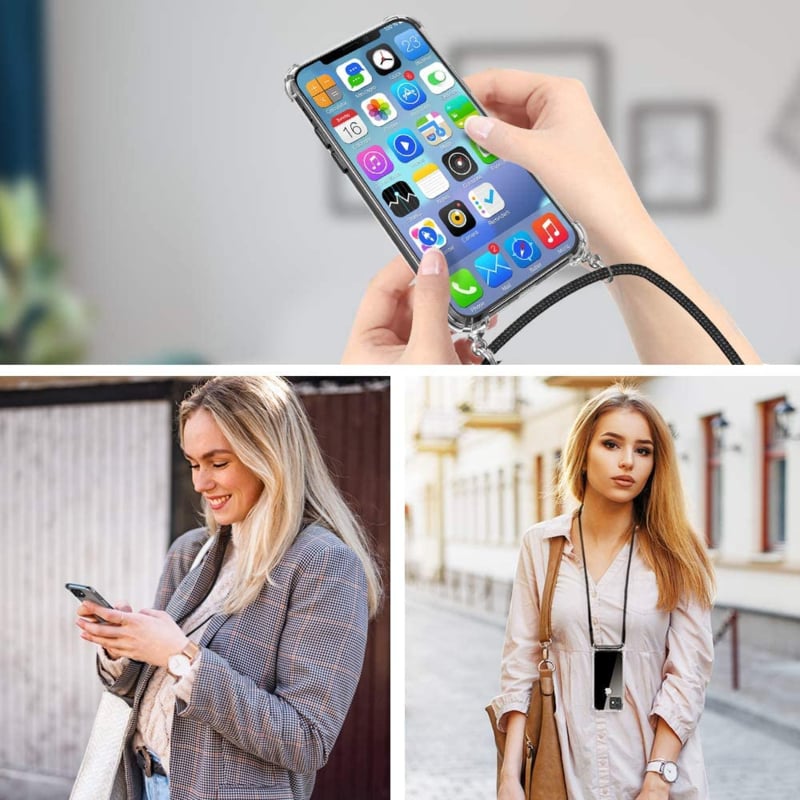 Apple iPhone 14 Plus crossbody transparant TPU hoesje