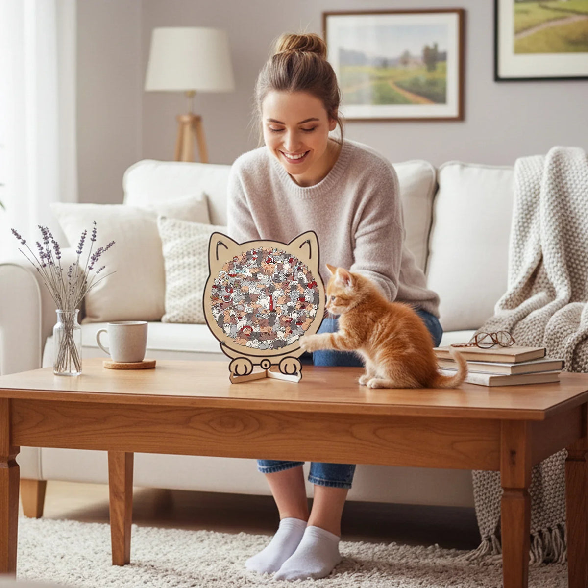 Purrzle houten kattenpuzzel