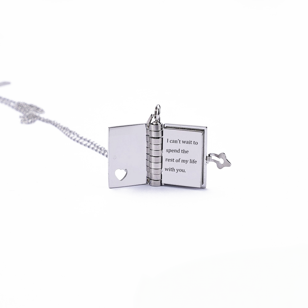Personalized Book Locket gepersonaliseerde medaillonketting