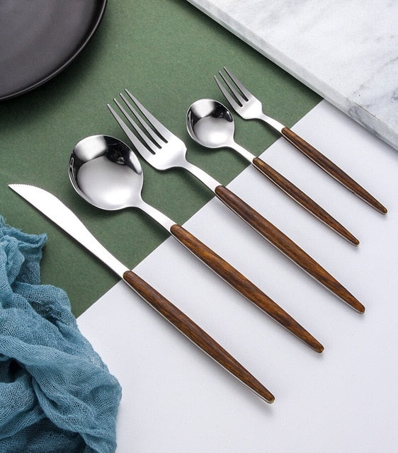 WoodCraft roestvrijstalen bestekset