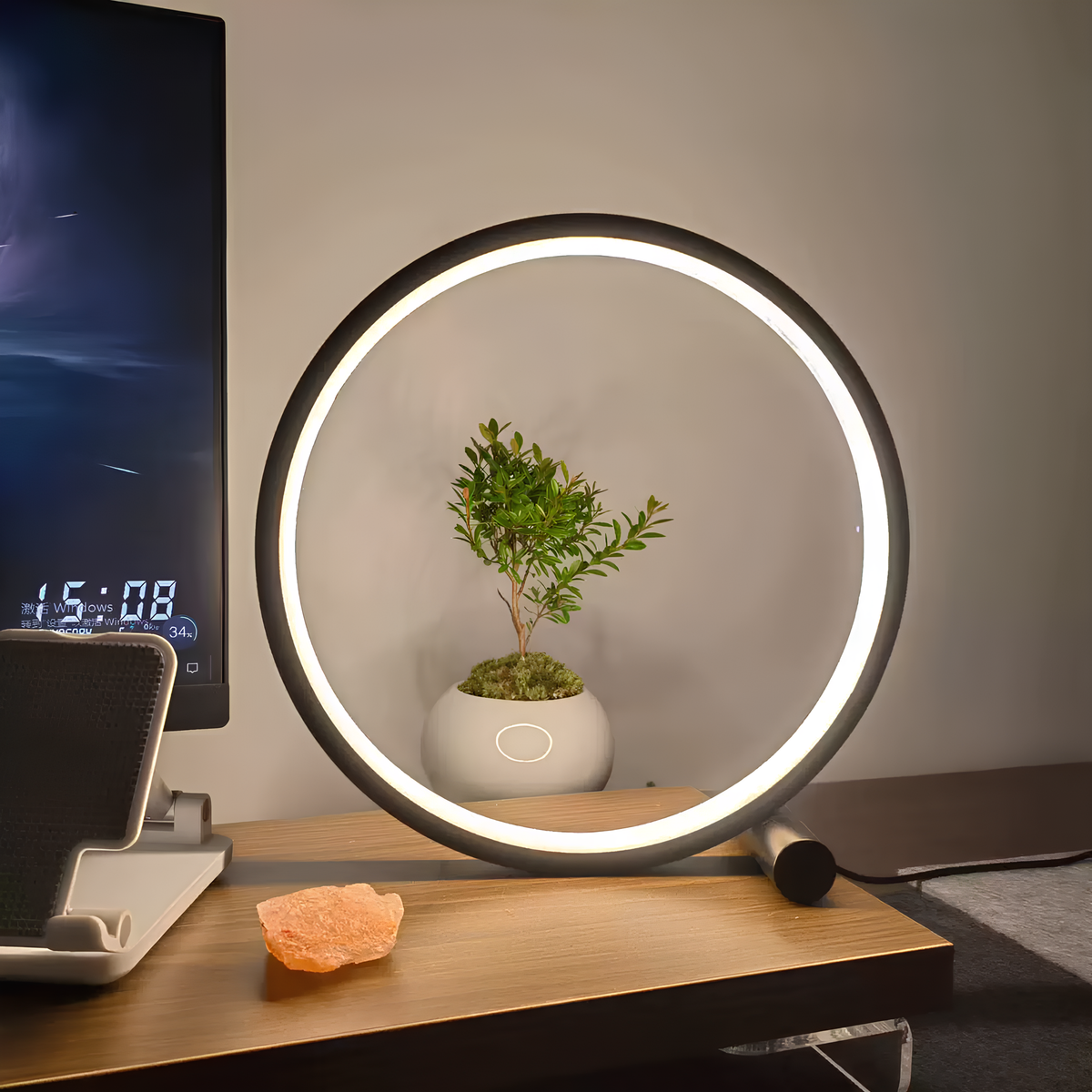 Halo cirkelvormige nachtkastlamp