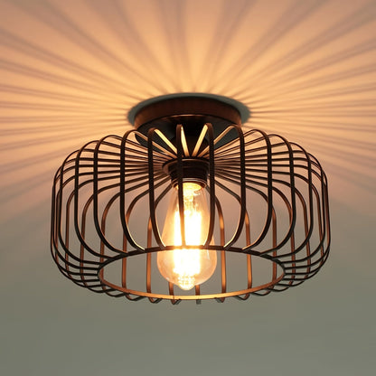 Moderne zwarte metalen plafondlamp