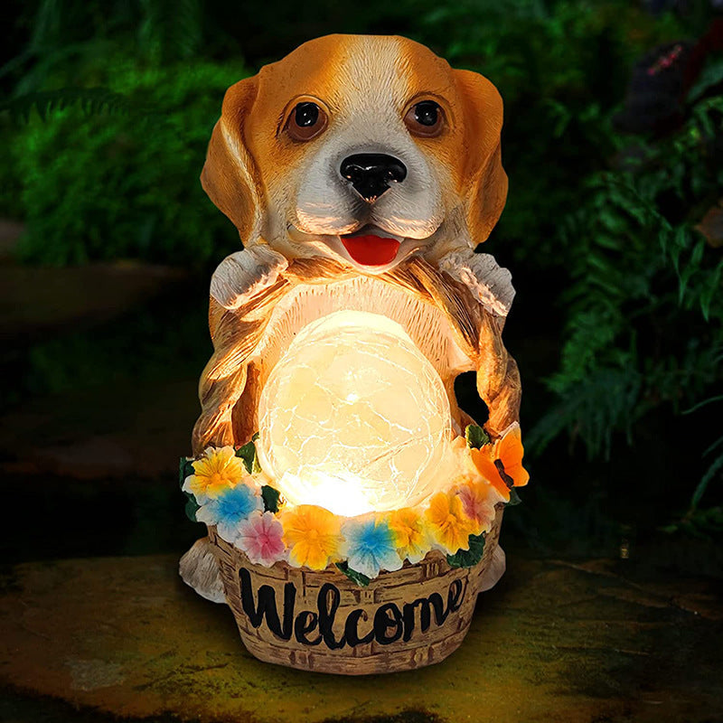 Lumio Puppy solar LED buitenlamp chroom