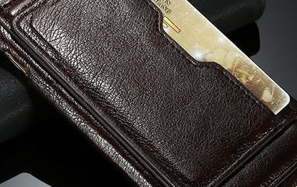 Galaxy S7 Edge leren backcover hoesje met pasjeshouder