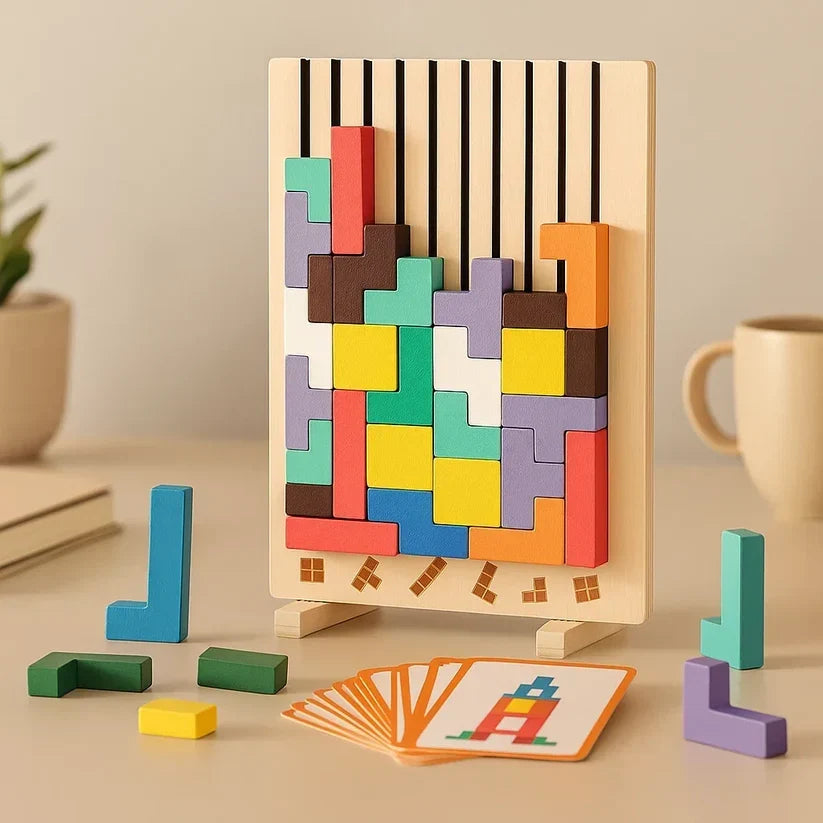 Houten puzzelbord voor creatieve pauzes