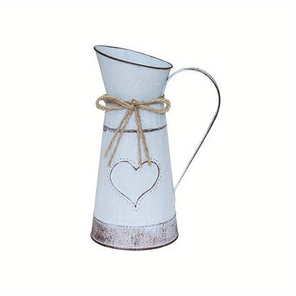 RusticHeart vintage metalen vaas