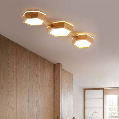 Lumio Japandi houten LED plafondlamp