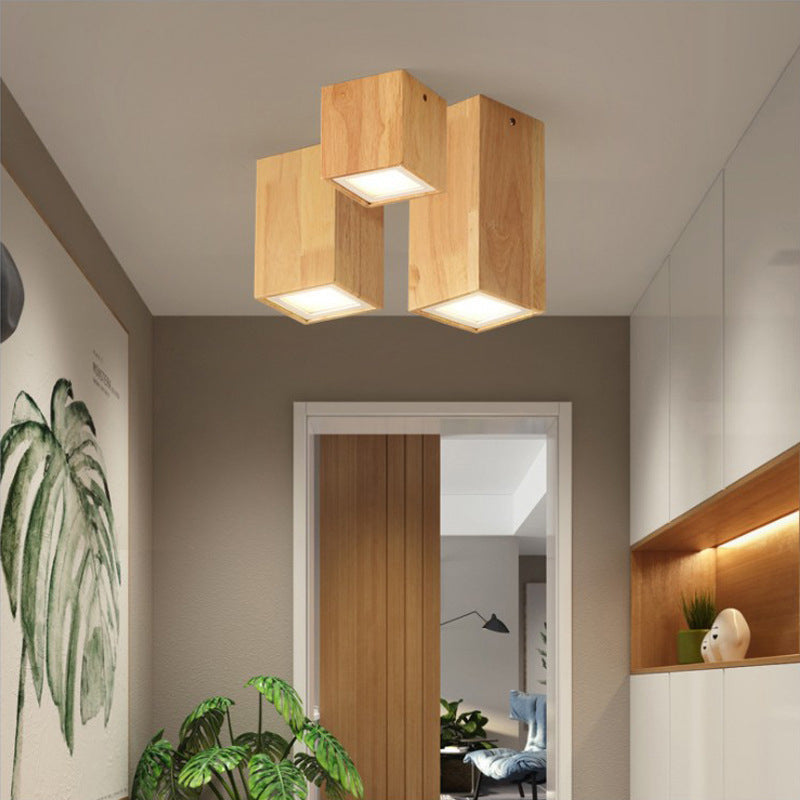 Lumio houten LED plafondlamp