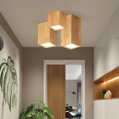 Lumio houten LED plafondlamp