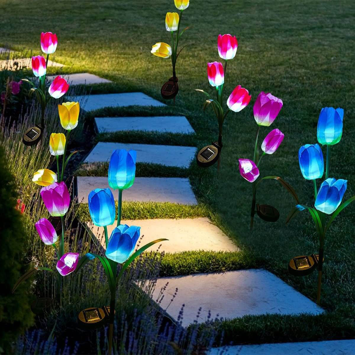 Lumio tulp solar LED tuinlamp