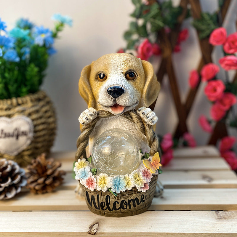 Lumio Puppy solar LED buitenlamp chroom