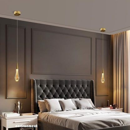 Scandinavische gouden LED hanglamp
