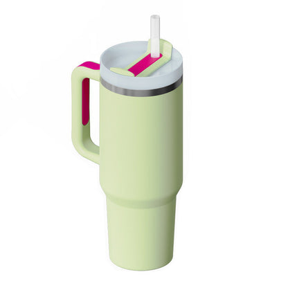 ChillMate isolerende beker met handvat en rietje
