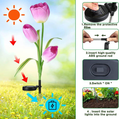 Lumio tulp solar LED tuinlamp