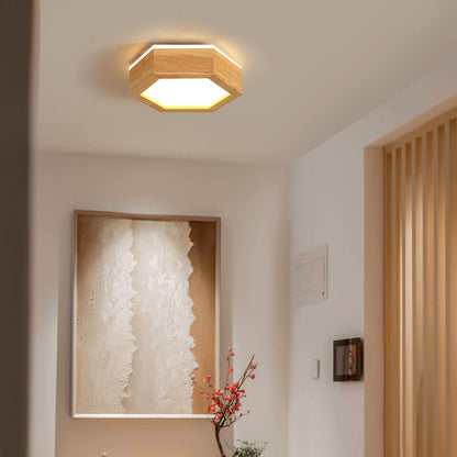 Lumio Japandi houten LED plafondlamp