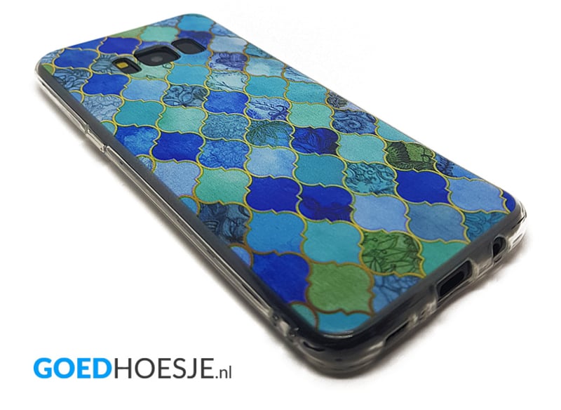 Galaxy S8 zacht TPU hoesje marmer mozaïek