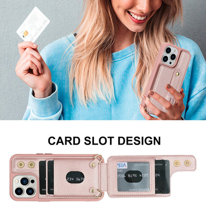 iPhone 16 Pro hoesje met pasjeshouder en draagkoord