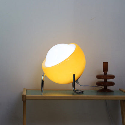 Moderne oranje glazen tafellamp
