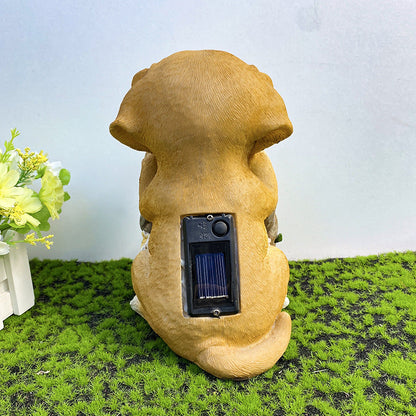 Lumio Puppy solar LED buitenlamp chroom
