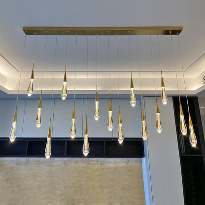 Scandinavische gouden LED hanglamp