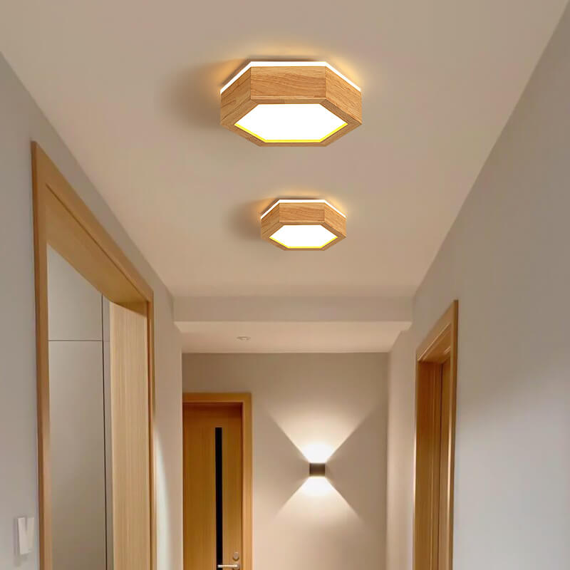 Lumio Japandi houten LED plafondlamp