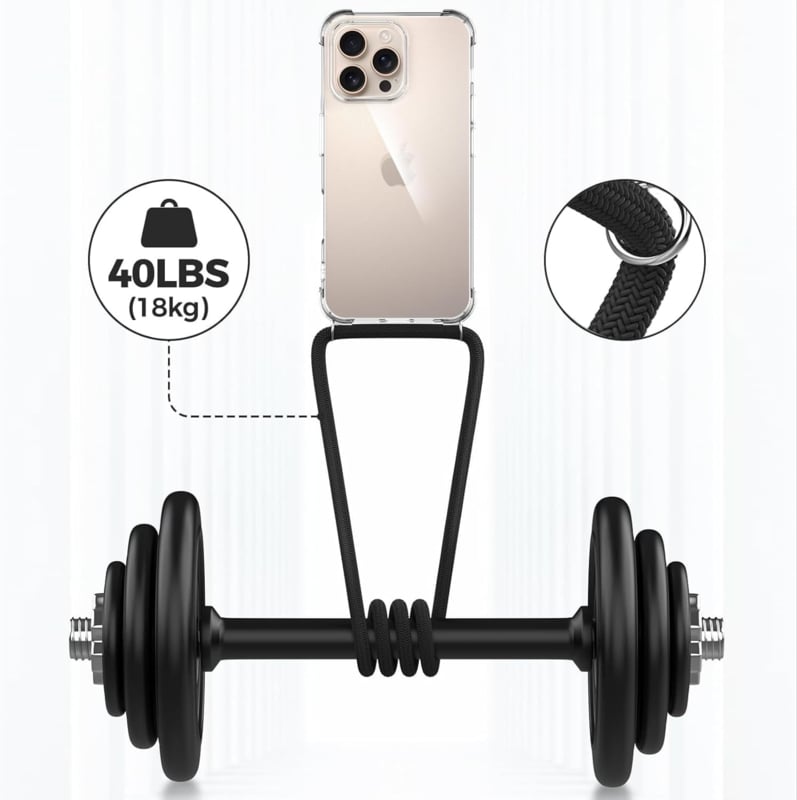 iPhone 16 Pro Max Crossbody TPU Hoesje