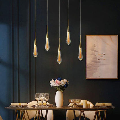Scandinavische gouden LED hanglamp