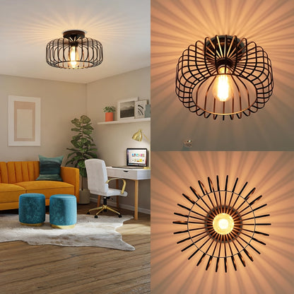 Moderne zwarte metalen plafondlamp
