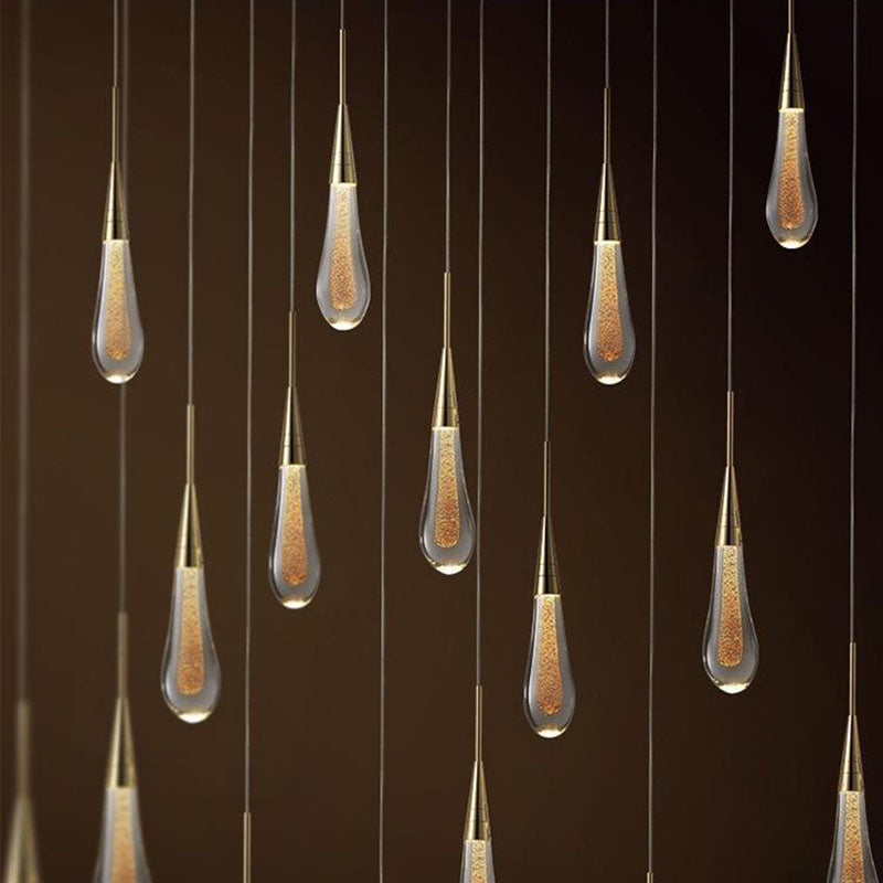 Scandinavische gouden LED hanglamp