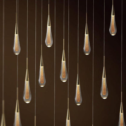 Scandinavische gouden LED hanglamp