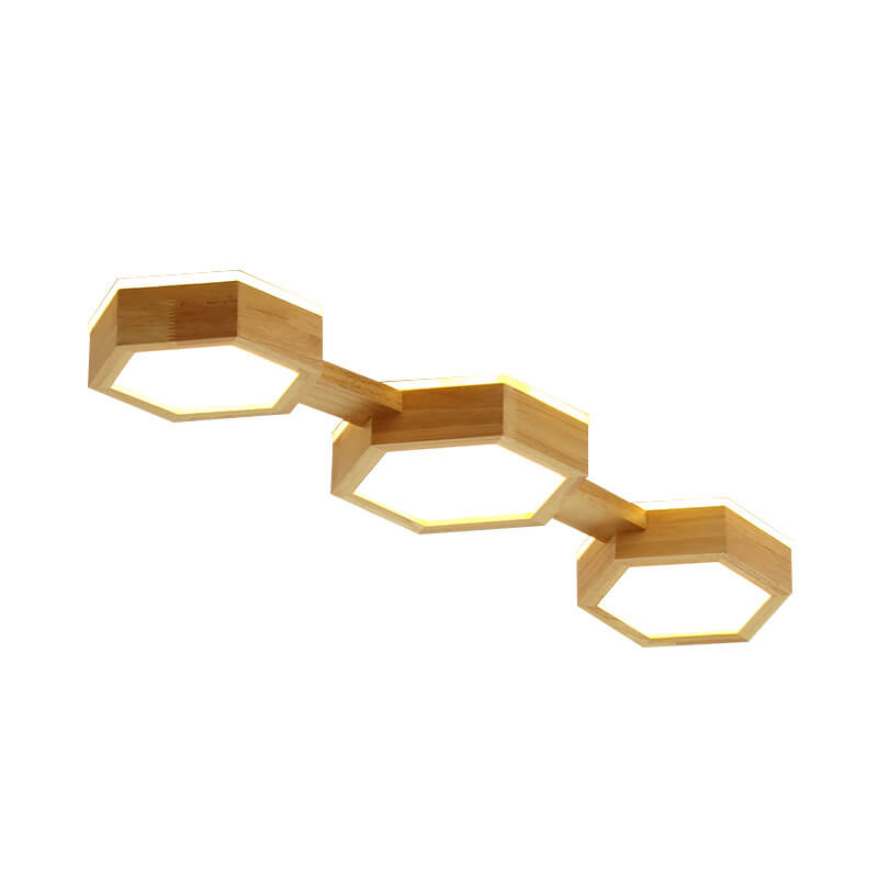 Lumio Japandi houten LED plafondlamp