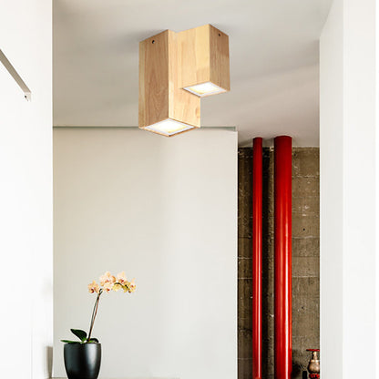 Lumio houten LED plafondlamp