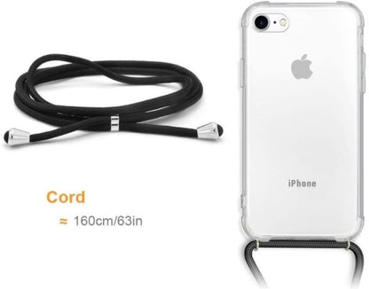 Transparant TPU Hoesje met Koord voor iPhone 7 / 8 / SE